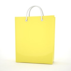 Paper Shopping Bag isolated on white background