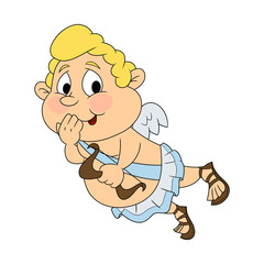 Confused funny little cupid