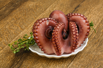 Boiled octopus