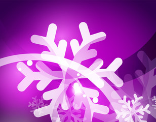 Vector Merry Christmas abstract background, snowflakes in the air