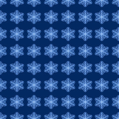 On the packaging Christmas blue snowflakes