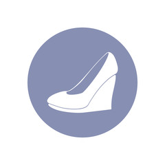 Beauty platform shoes fashion pictogram icon set, collection for design presentation in vector