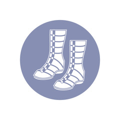 Beauty boot weaver shoes fashion pictogram icon set, collection for design presentation in vector