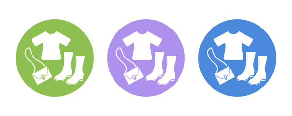 Clothing Store fashion flat icon pictogram, for design presentation in vector