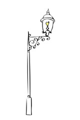 Vintage retro street lantern