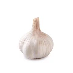 Fotobehang Fresh garlic isolated on white background © sripfoto