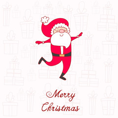 Christmas greeting card template, vector Merry Christmas.