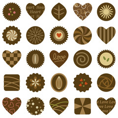 Set of chocolates