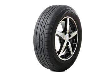 new tire isolated on white background