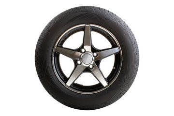 new tire isolated on white background