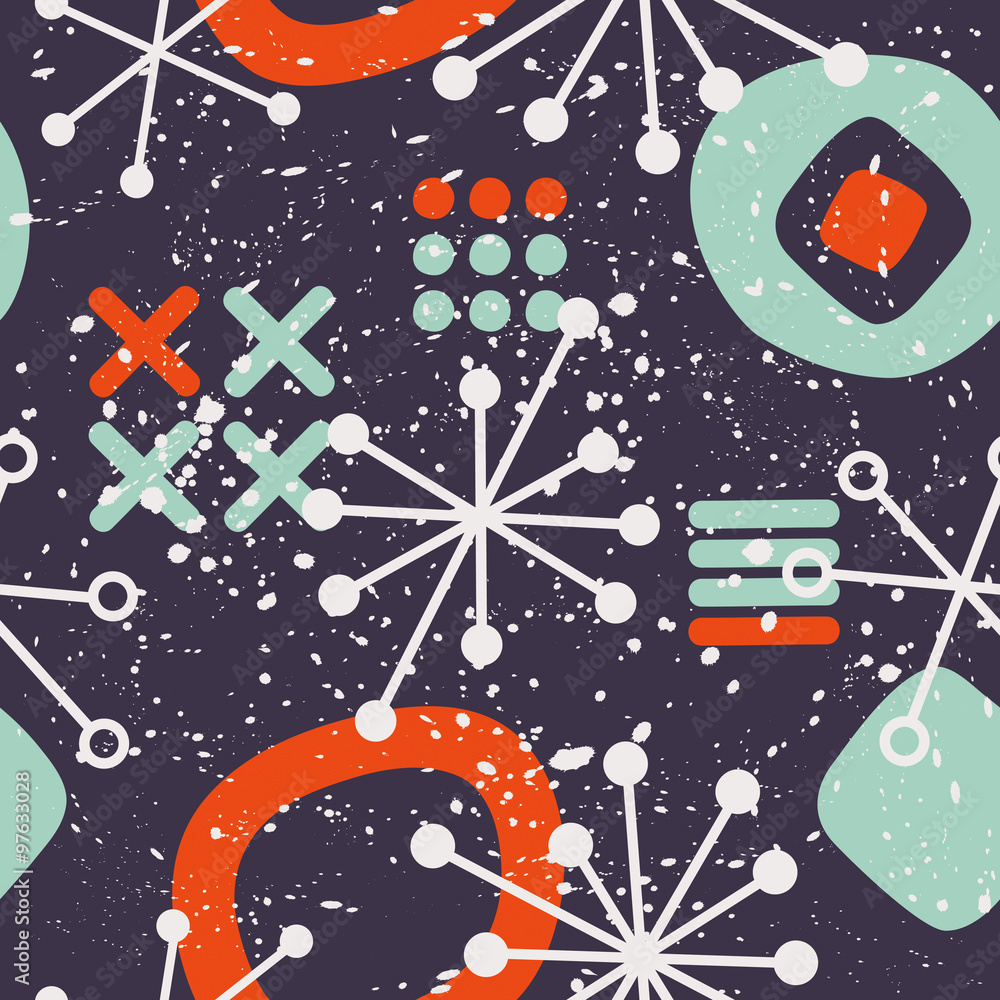 Poster abstract seamless pattern