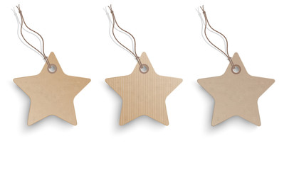 3 Cardboard Hanging Star Price Stickers Set