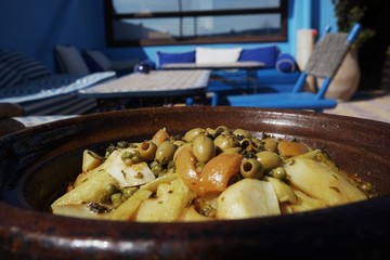 Tajine poulet olives, Maroc, Essaouira