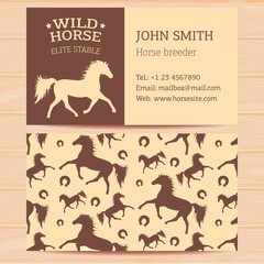 Business cards with horses
