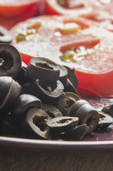 black olives chopped