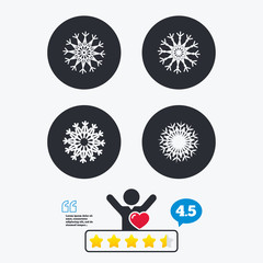 Snowflakes artistic icons. Air conditioning.