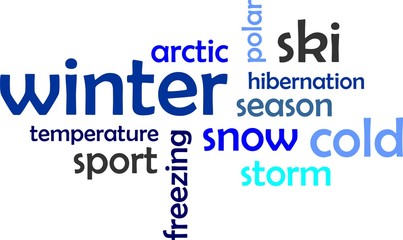 word cloud - winter