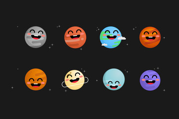 Obraz premium The solar system vector illustration