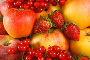 Naklejka na ściany i meble image of many fruit close-up