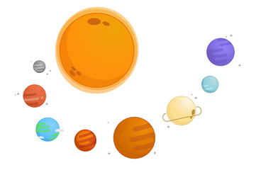 Fototapeta premium The solar system vector illustration