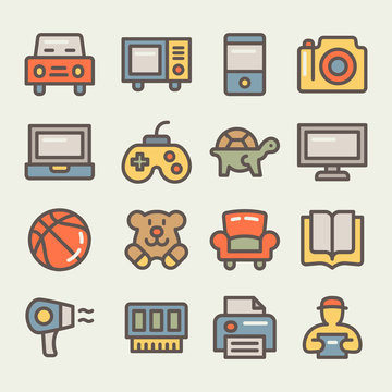 Set of line icons for e-commerce