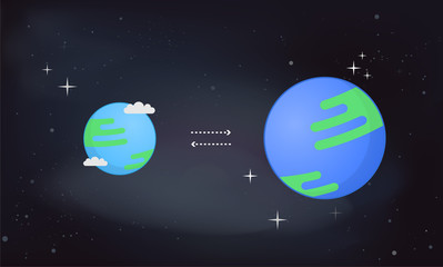Naklejka premium Super-earth concept vector illustration