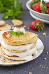 fritters with cream