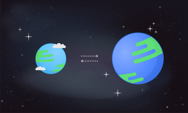 Super-earth concept vector illustration