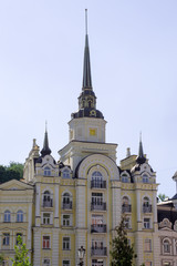 Fototapeta na wymiar building with a spire