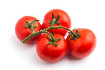 Tomates aislados en fondo blanco

