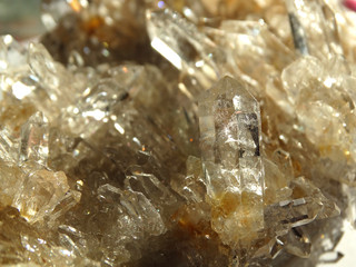 clear rock crystal quartz geode geological crystals