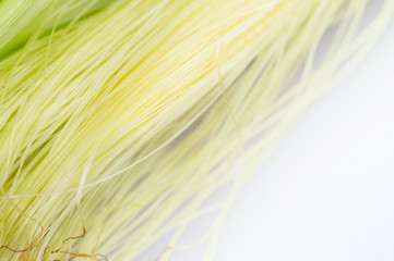Corn silk close up with selective focus point