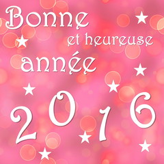 Fototapeta na wymiar Happy new year 2016, french - 3D render