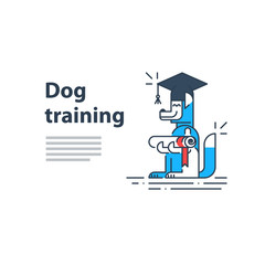 Can be used as a representation of any courses or university studies, and literally for dog training service. A certificate or invitation.