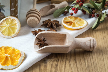 Assorted Cookies on wooden table