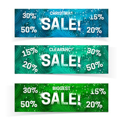 Christmas sale banners.