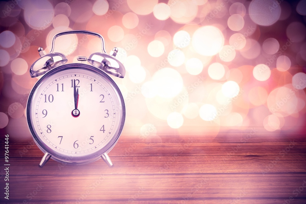 Poster composite image of alarm clock