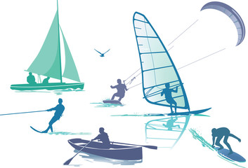 Fototapeta premium Wassersport set