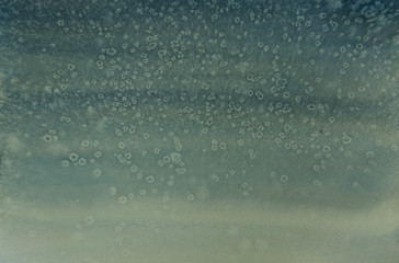 Snow fall, watercolor painting