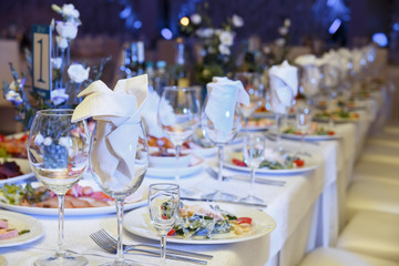 Served for a banquet table