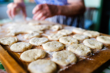 Senior woman baking