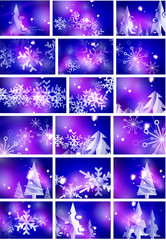 Obraz na płótnie Canvas Blue shiny Christmas abstract backgrounds