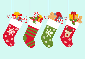 Christmas socks with gifts