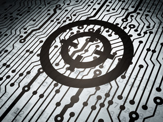 Business concept: circuit board with Target