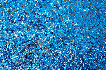 Blue glitter christmas abstract background