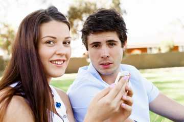 Young couple in the park