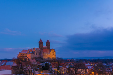 Schloss in Quedlinburg im Winter