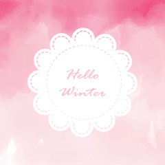 Light white pink love pastel background in winter