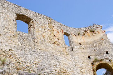 Walls of Spissky Hrad castle, Slovakia