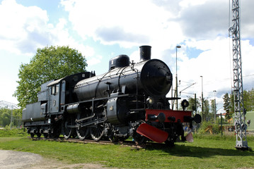 Fototapeta na wymiar Old steam locomotive 